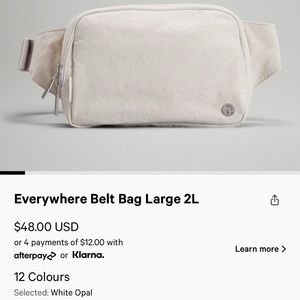 BRAND NEW WITH TAGS Lululemon Everywhere Belt Bag Large 2L
